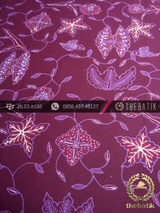 Kain Batik Tulis Jogja Motif Wahyu Ukel Ungu