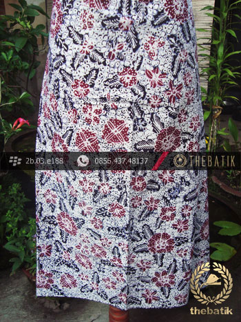 Kain Batik Tulis Yogya Motif Bantulan Gringsing Colet Merah