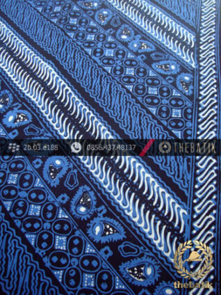 Kain Batik Cap Tulis Jogja Motif Parang Tuding Biru