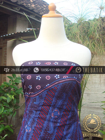 Batik Tulis Jogja Motif Pulau Kombinasi Biru