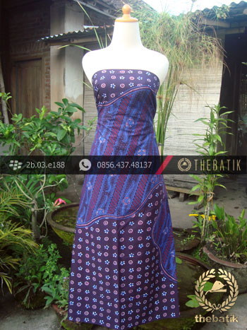 Batik Tulis Jogja Motif Pulau Kombinasi Biru