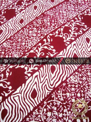 Kain Batik Cap Kelengan Motif Soco Seling Marun