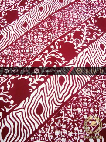 Kain Batik Cap Kelengan Motif Soco Seling Marun