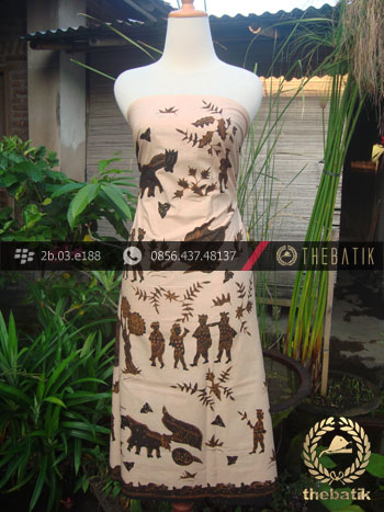 Batik Tulis Cirebon Motif Kumpeni Coklat
