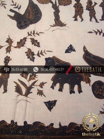 Batik Tulis Cirebon Motif Kumpeni Coklat