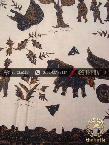 Batik Tulis Cirebon Motif Kumpeni Coklat
