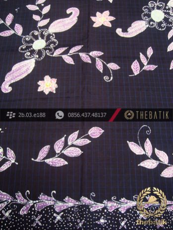Batik Tulis Sutera ATBM Jogja Motif Kembang Lukis