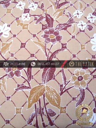 Batik Tulis Cirebon Motif Kawung Buketan Coklat