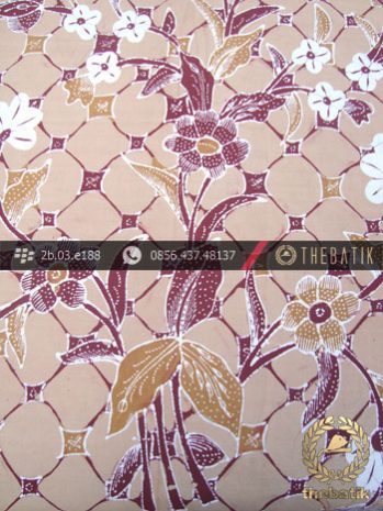 Batik Tulis Cirebon Motif Kawung Buketan Coklat