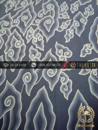 Batik Tulis Cirebon Motif Megamendung Abu-Abu