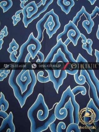 Batik Tulis Cirebon Motif Megamendung Biru