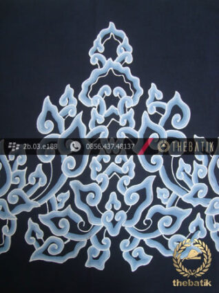 Batik Tulis Cirebon Motif Megamendung Biru Dongker
