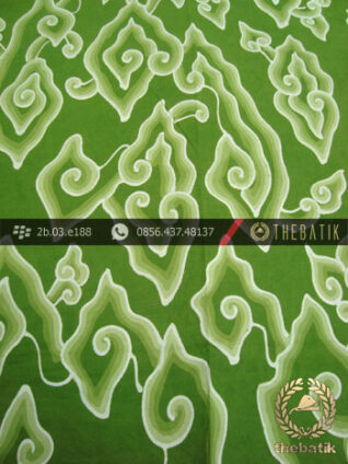 Batik Tulis Cirebon Motif Megamendung Hijau Daun