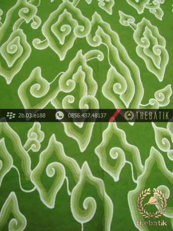 Batik Tulis Cirebon Motif Megamendung Hijau Daun