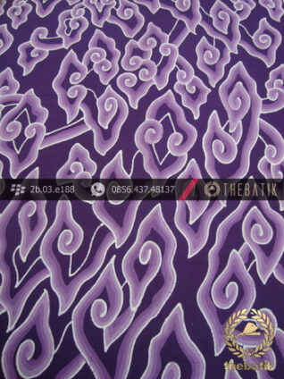 Batik Tulis Cirebon Motif Megamendung Ungu
