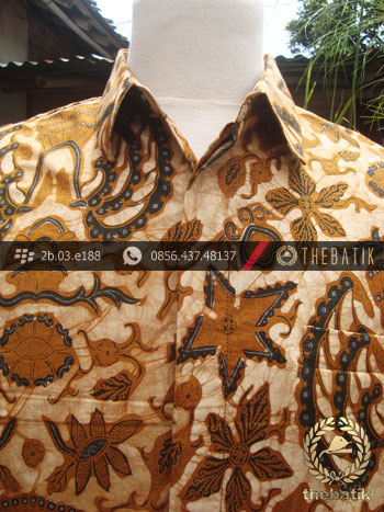 Kemeja Batik Cap Tulis Solo Motif Bledak Gurdo