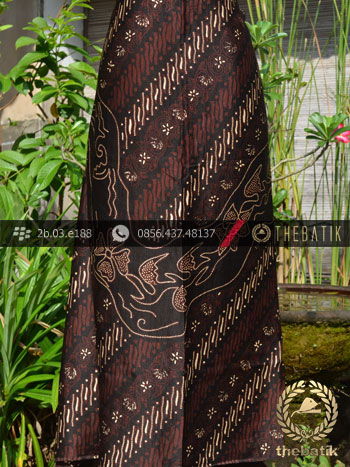 Batik Sutera Jogja Motif Parang Lukis Kombinasi