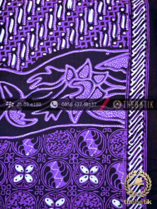 Kain Batik Cap Tulis Jogja Motif Pulau Kombinasi Ungu-3