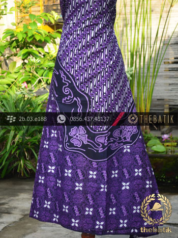 Kain Batik Cap Tulis Jogja Motif Pulau Kombinasi Ungu-3