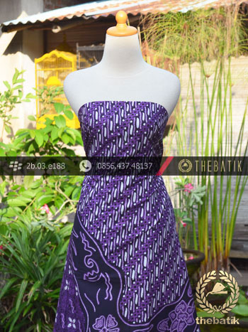 Kain Batik Cap Tulis Jogja Motif Pulau Kombinasi Ungu-3