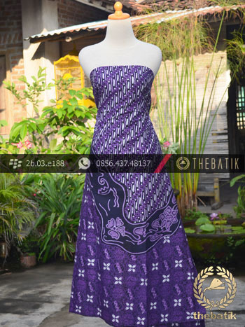 Kain Batik Cap Tulis Jogja Motif Pulau Kombinasi Ungu-3