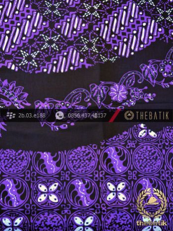 Kain Batik Cap Tulis Jogja Motif Pulau Kombinasi Ungu-2