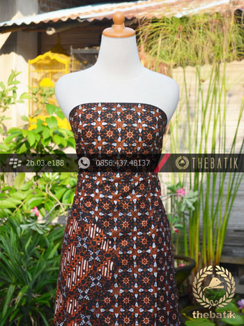 Kain Batik Cap Tulis Jogja Motif Pulau Kombinasi Orange