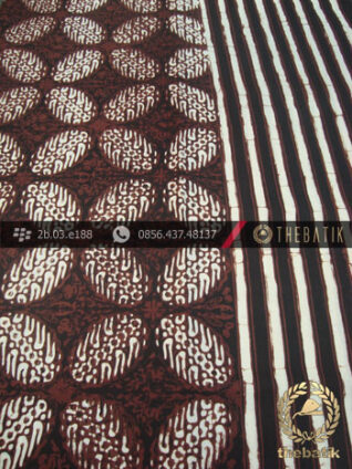 Kain Batik Cap Motif Bligon Seling Garis