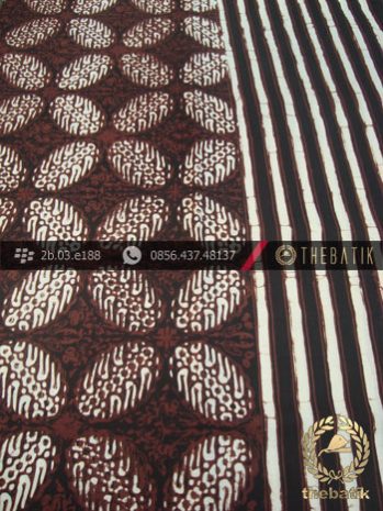Kain Batik Cap Motif Bligon Seling Garis