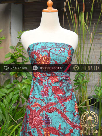 Batik Tulis Cirebon Motif Remukan Tosca