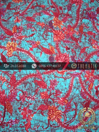 Batik Tulis Cirebon Motif Remukan Tosca