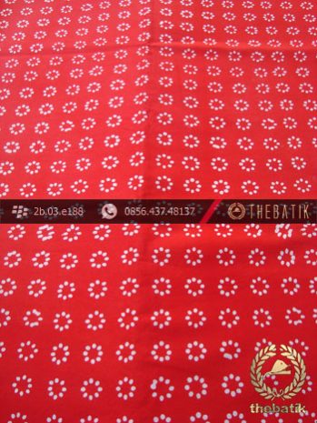 Kain Batik Cap Motif Truntum Merah