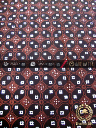 Batik Cap Tulis Jogja Motif Kawung Benggol Coklat