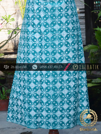 Kain Batik Cap Jogja Motif Kawung Tosca