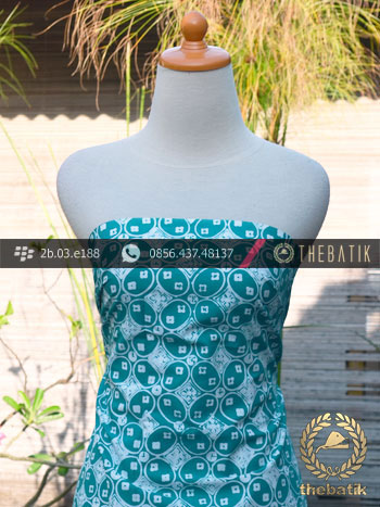 Kain Batik Cap Jogja Motif Kawung Tosca