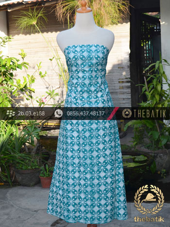 Kain Batik Cap Jogja Motif Kawung Tosca