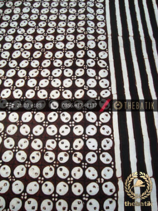 Kain Batik Cap Motif Kawung Seling Garis