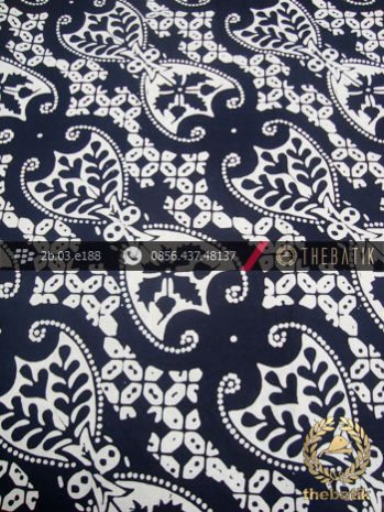 Kain Batik Cap Kelengan Motif Lereng Wirasat Putih