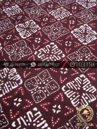 Kain Batik Cap Tulis Jogja Motif Nithik Marun