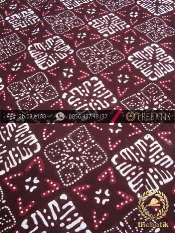 Kain Batik Cap Tulis Jogja Motif Nithik Marun