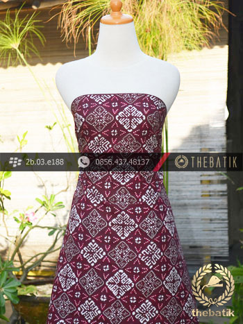 Kain Batik Cap Tulis Jogja Motif Nithik Marun