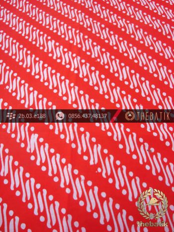 Kain Batik Cap Motif Parang Klithik Merah