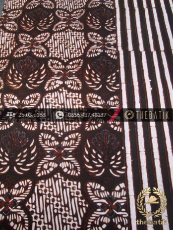 Kain Batik Cap Motif Prabu Anom Seling Garis