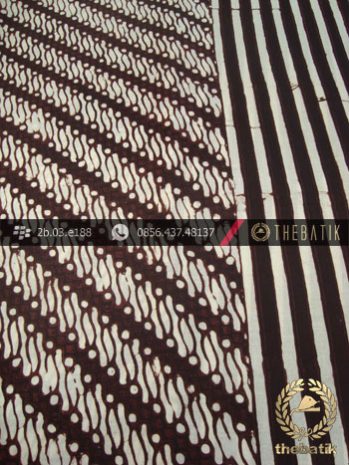 Kain Batik Cap Motif Parang Klithik Seling Garis