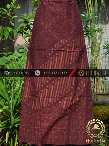 Kain Batik Cap Tulis Jogja Motif Pulau Maroon