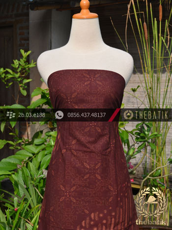 Kain Batik Cap Tulis Jogja Motif Pulau Maroon