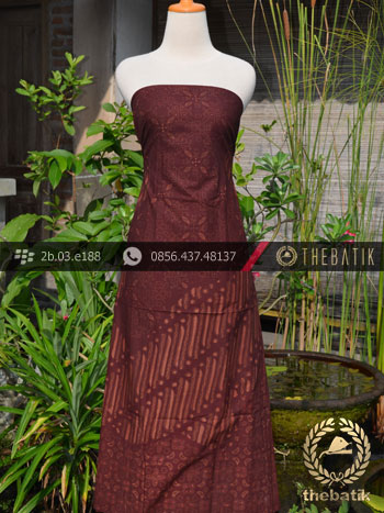 Kain Batik Cap Tulis Jogja Motif Pulau Maroon