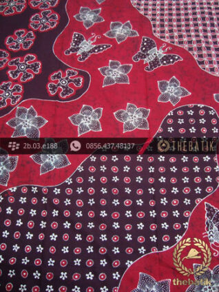 Batik Tulis Jogja Motif Pulau Kupu-Kupu Merah