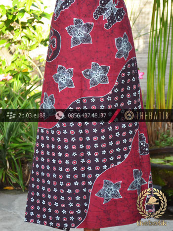 Batik Tulis Jogja Motif Pulau Kupu-Kupu Merah