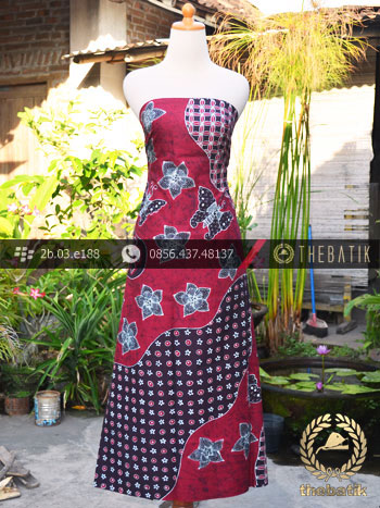Batik Tulis Jogja Motif Pulau Kupu-Kupu Merah
